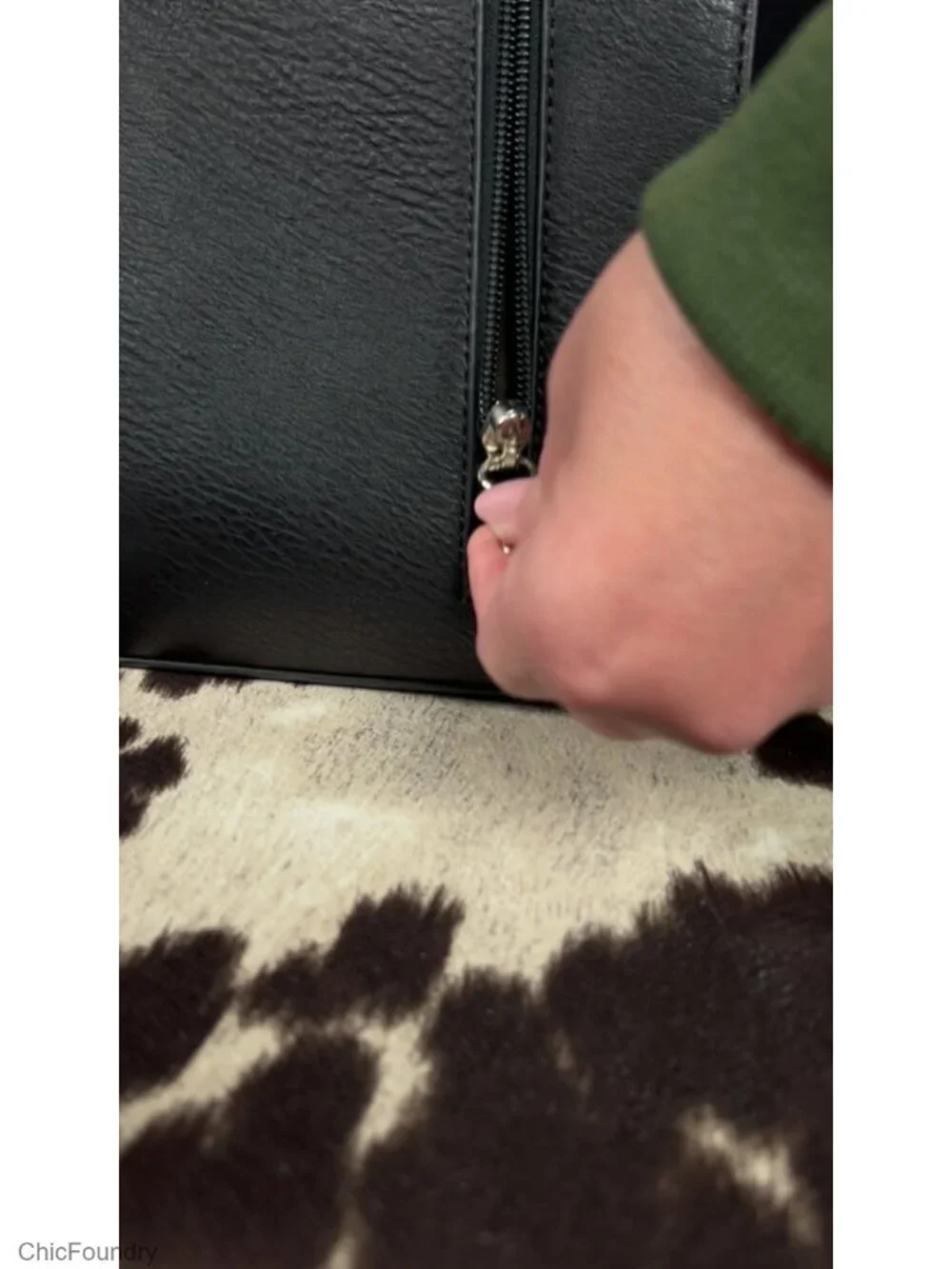 Vegan PU Leather Satchel Tote Handbag with Stud Accents Crossbody